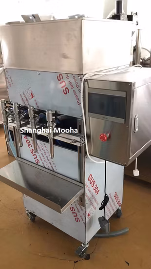 Precio bajo de fábrica Agua líquida semiautomática Beber Especias Aceite Salsa de soja Leche Vinagre Mermelada Jalea Champú Taza Máquina de embalaje de llenado de botellas