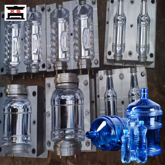 Molde de soplado de molde de botella de agua de plástico semiautomático de botella de mascota de 2 cavidades diseñado personalizado